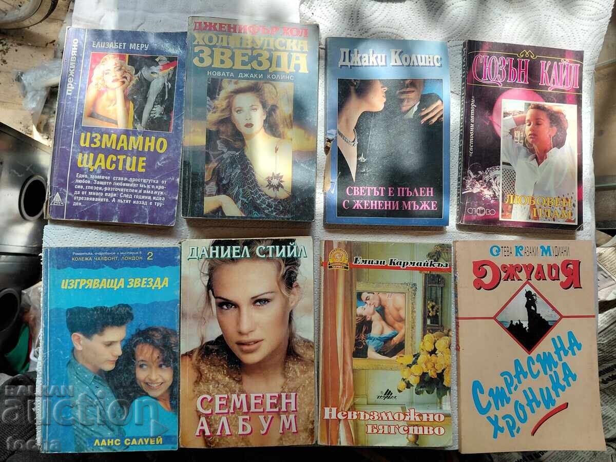 romane de dragoste vechi, lot de nouă