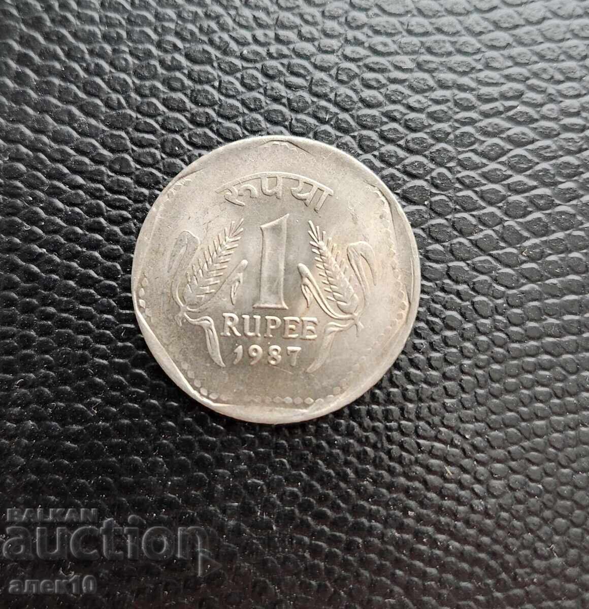 India 1 rupie 1987 i