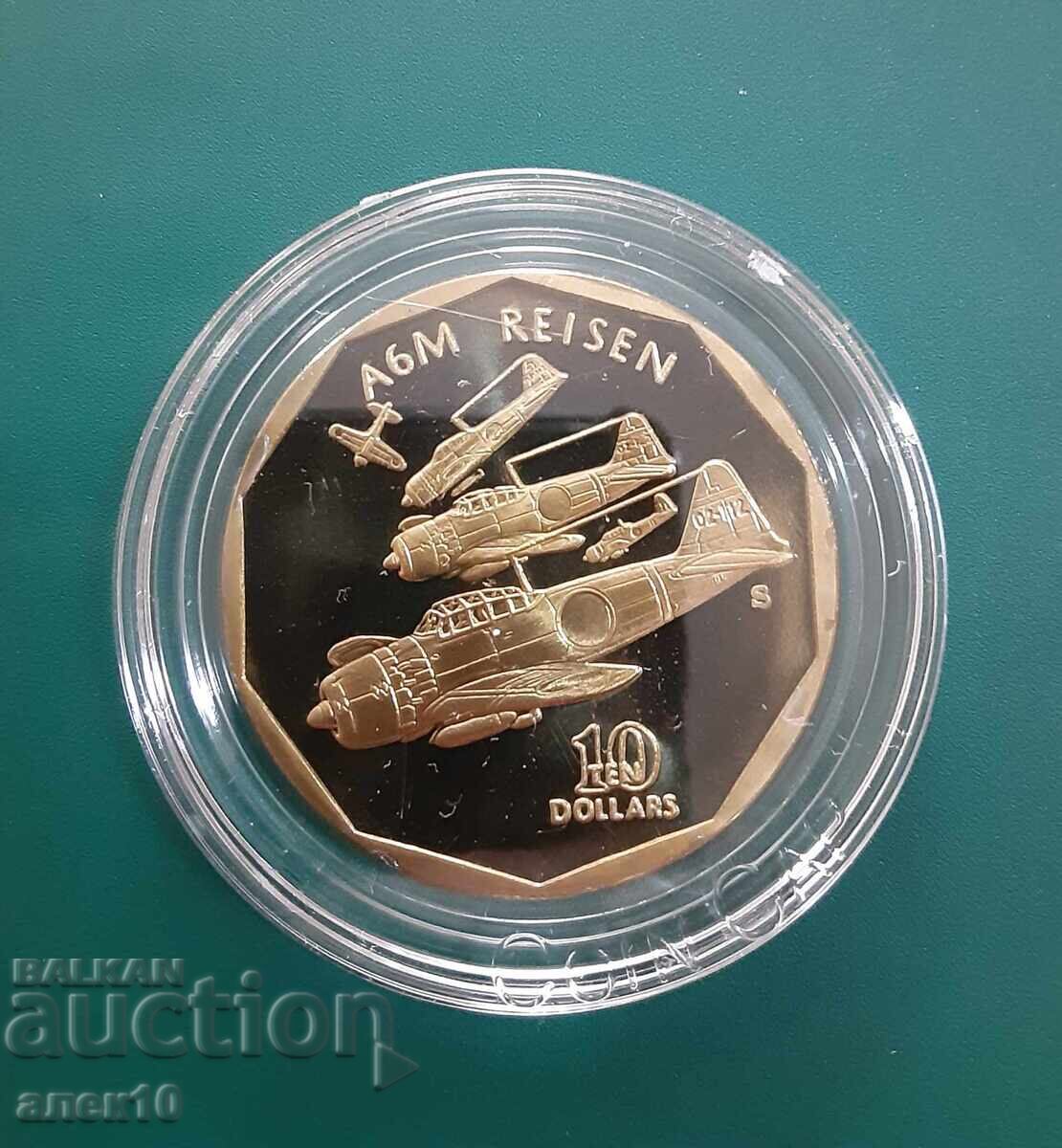 Insulele Marshall 10 dolari 1991 12 și