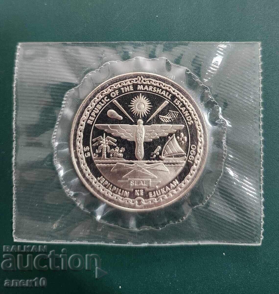 Marshall Islands 5 Dollar 1990 with price € 6.50 | 12.71 BGN