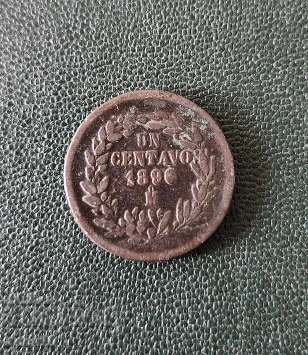 Μεξικό 1 σεντάβο 1890 α