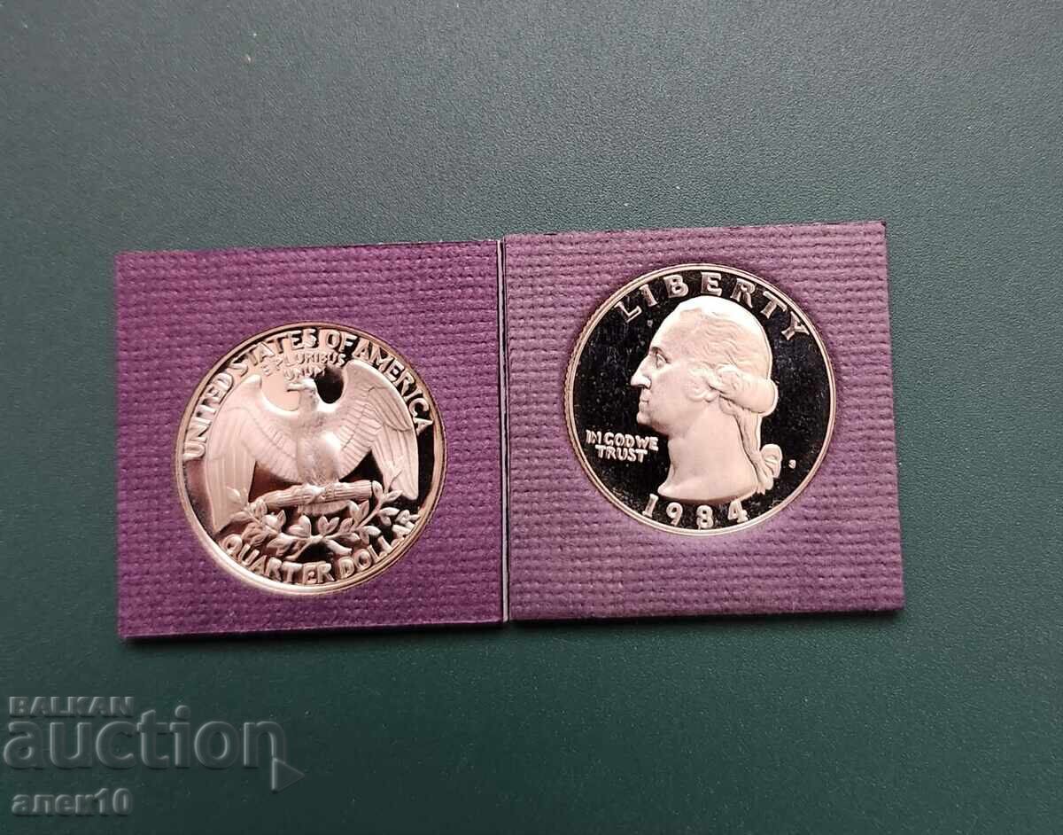 САЩ  25  цент  1984  пруф    и