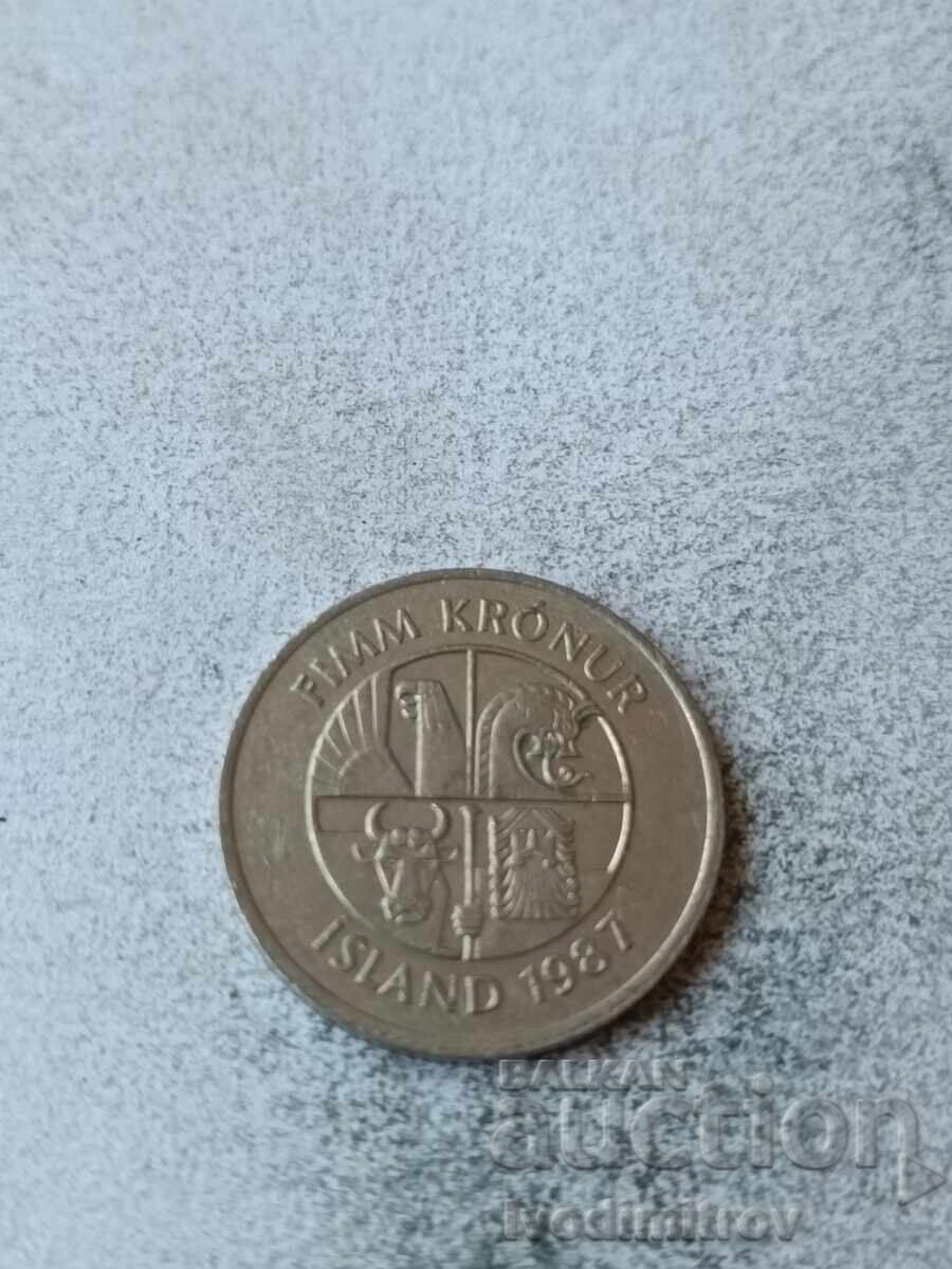 Islanda 5 coroane 1987 cu preț € 0.47 | 0.92 BGN Islanda 5 coroane 1987 cu preț € 0.47 | 0.92 BGN