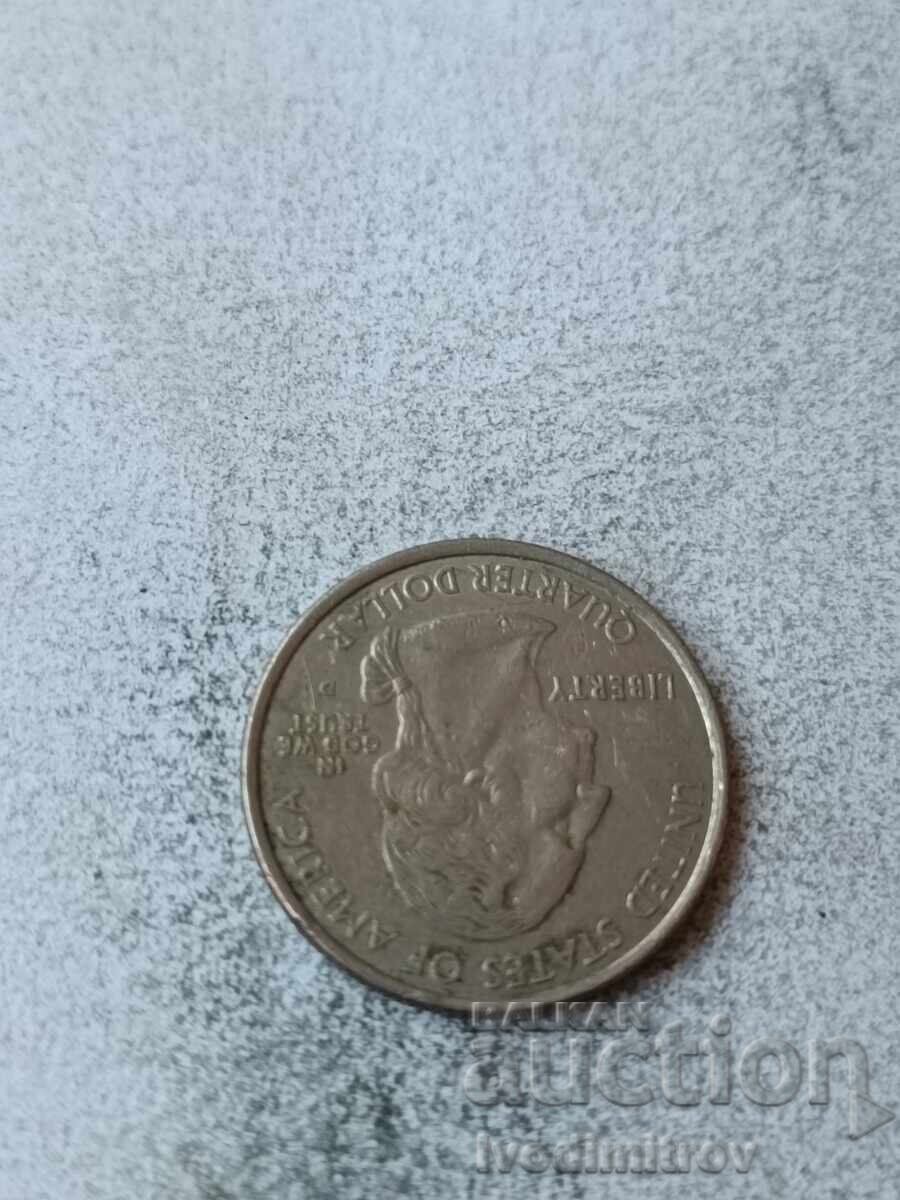 SUA 25 cenți 2000 D New Hampshire cu preț € 0.64 | 1.25 BGN