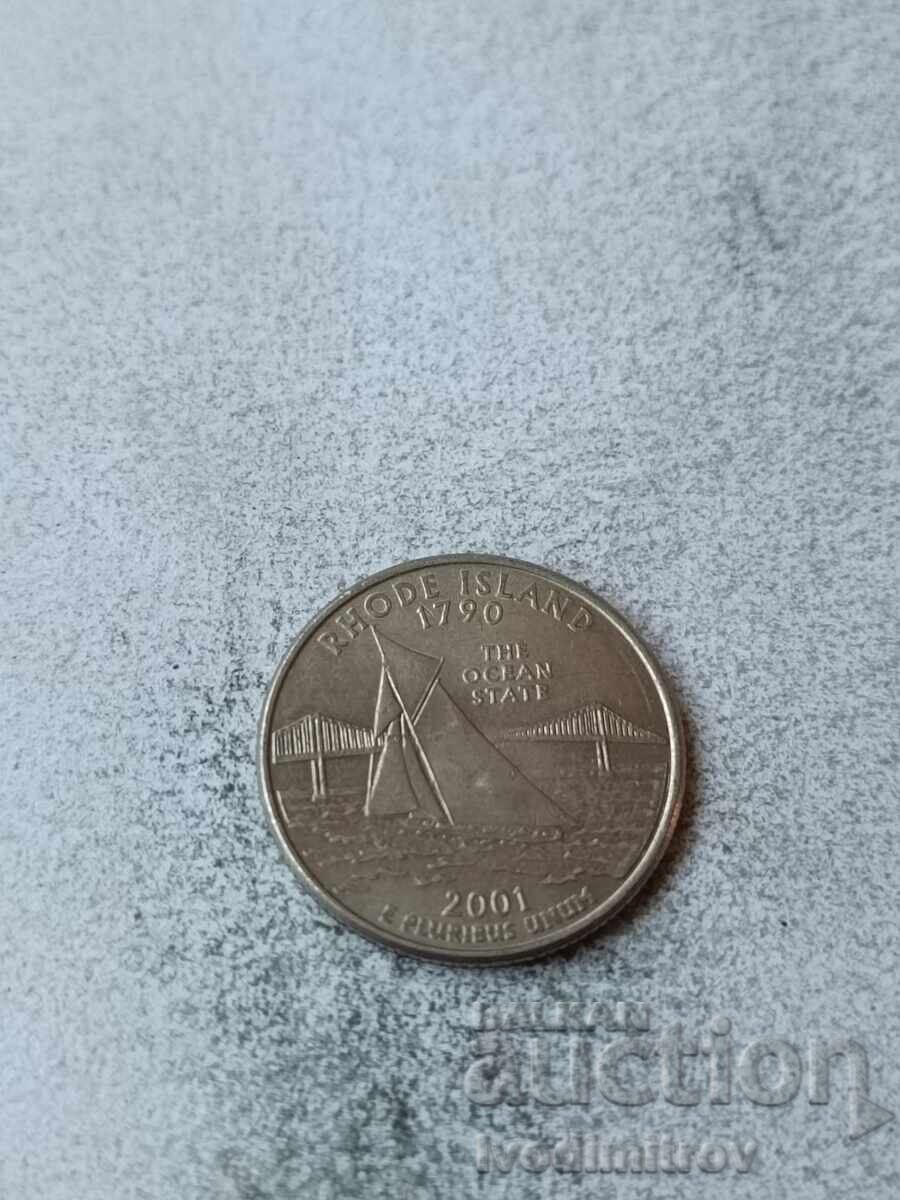 ΗΠΑ 25 σεντς 2001 P Rhode Island