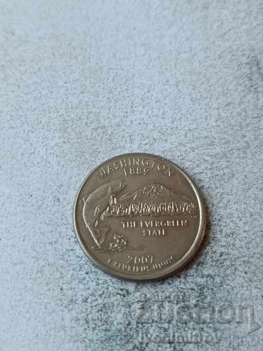 ΗΠΑ 25 σεντς 2007 Π Ουάσιγκτον