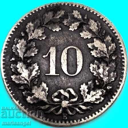 Delivery of Switzerland 10 rappen 1873