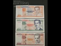 Куба, 200 , 500 и 1000 песо 2024 г. UNC