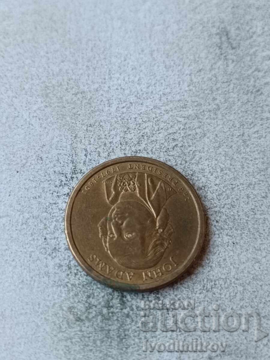 SUA 1 dolar 2007 P John Adams cu preț € 1.87 | 3.66 BGN