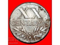 Ⰺ 25 SILVER BEZANTS (1942-1969): PORTUGAL ★ 20 CENTAVOS 1956