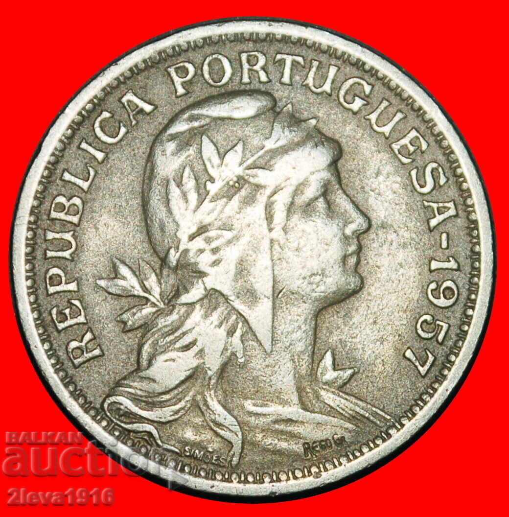 Ⰺ LIBERTY (1927-1968): PORTUGALIA ★ 50 CENTAVOS 1957!
