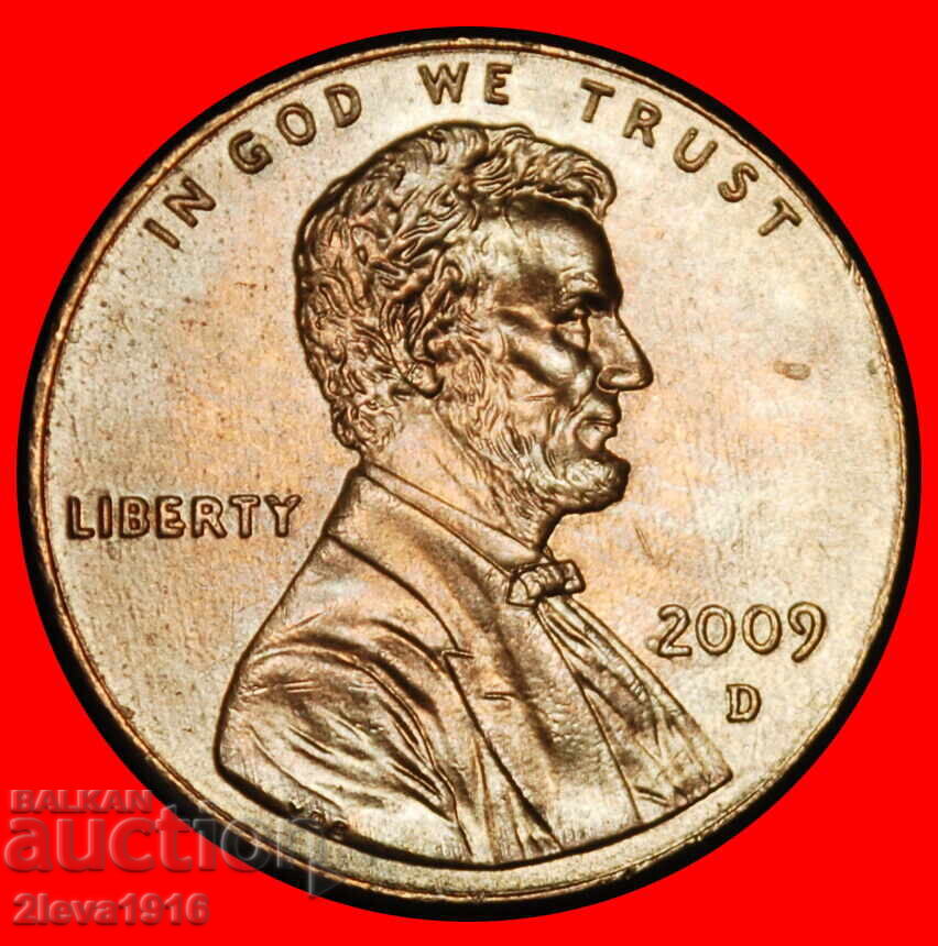 Ⰺ LOG CABIN PENNY: USA ★ 1 CENT 2009D LINCOLN (1809-1865) με τιμή € 0.79 | 1.55 BGN