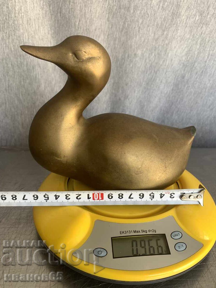 figurină din bronz reprezentând o rață - 5
