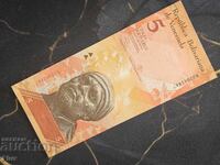 Bancnotă - Venezuela - 5 bolivari UNC | 2013