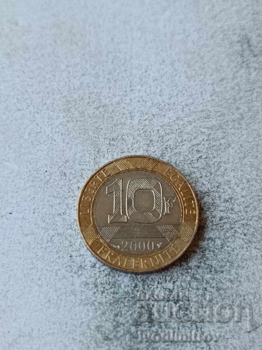 Franța 10 franci 2000