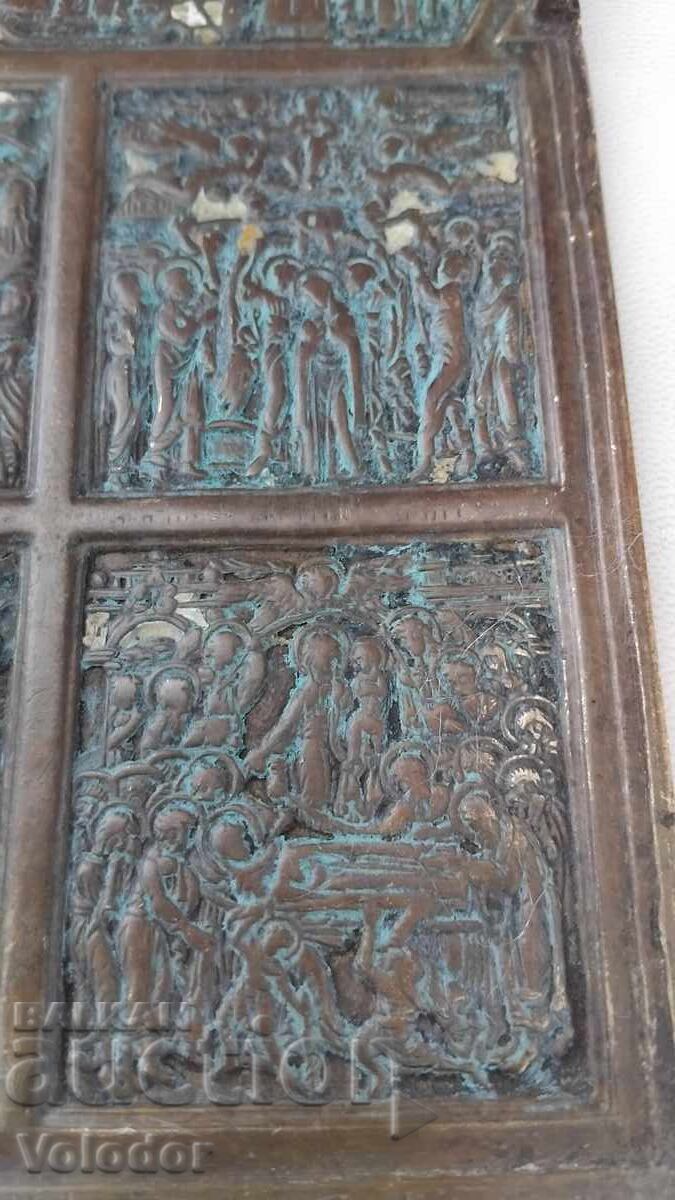 Old Russian bronze icon - 5