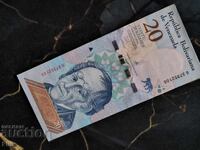 Τραπεζογραμμάτιο - Βενεζουέλα - 20 μπολιβάρ UNC | 2018