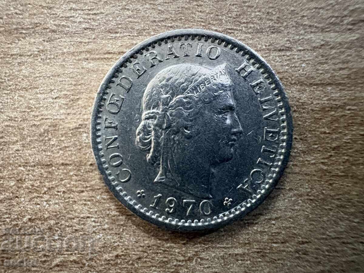 Switzerland - 20 Rappen (1970) with price € 0.20 | 0.39 BGN