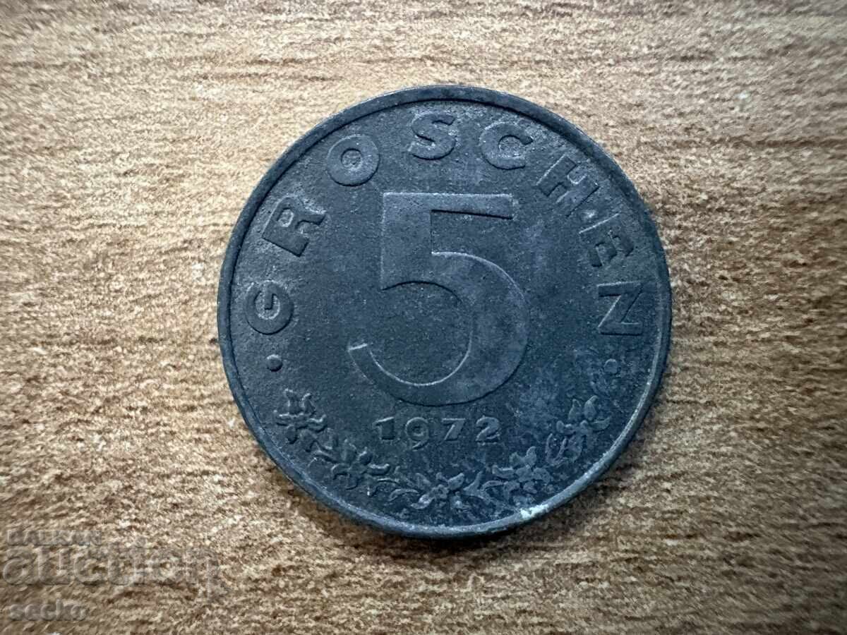 Austria - 5 groși (1972)