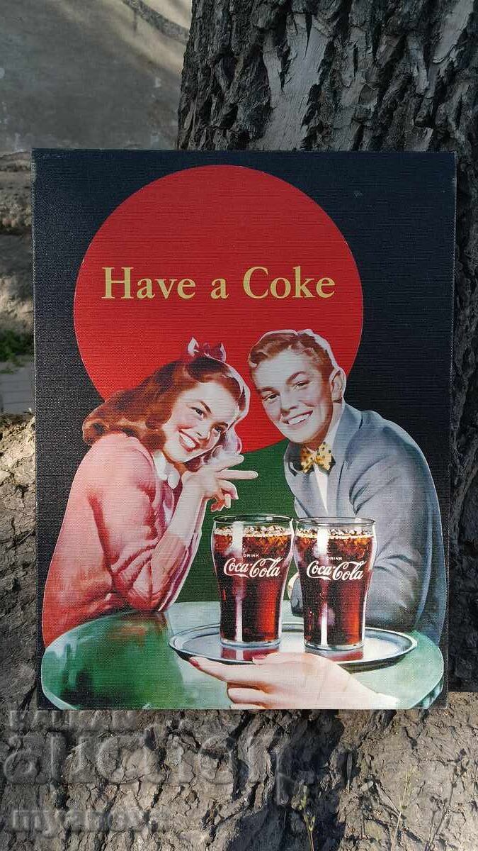 Coca-Cola, retro advertising on canvas with price € 30.00 | 58.68 BGN Coca-Cola, retro advertising on canvas with price € 30.00 | 58.68 BGN