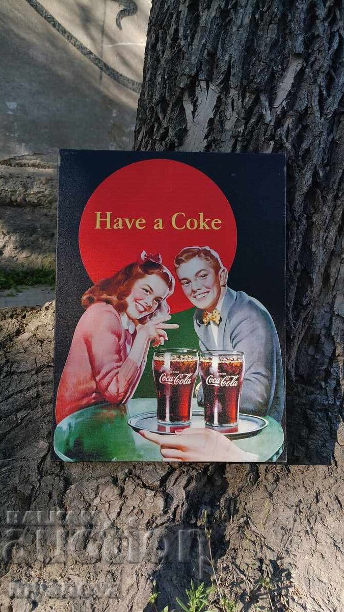 Coca-Cola, retro advertising on canvas Coca-Cola, retro advertising on canvas