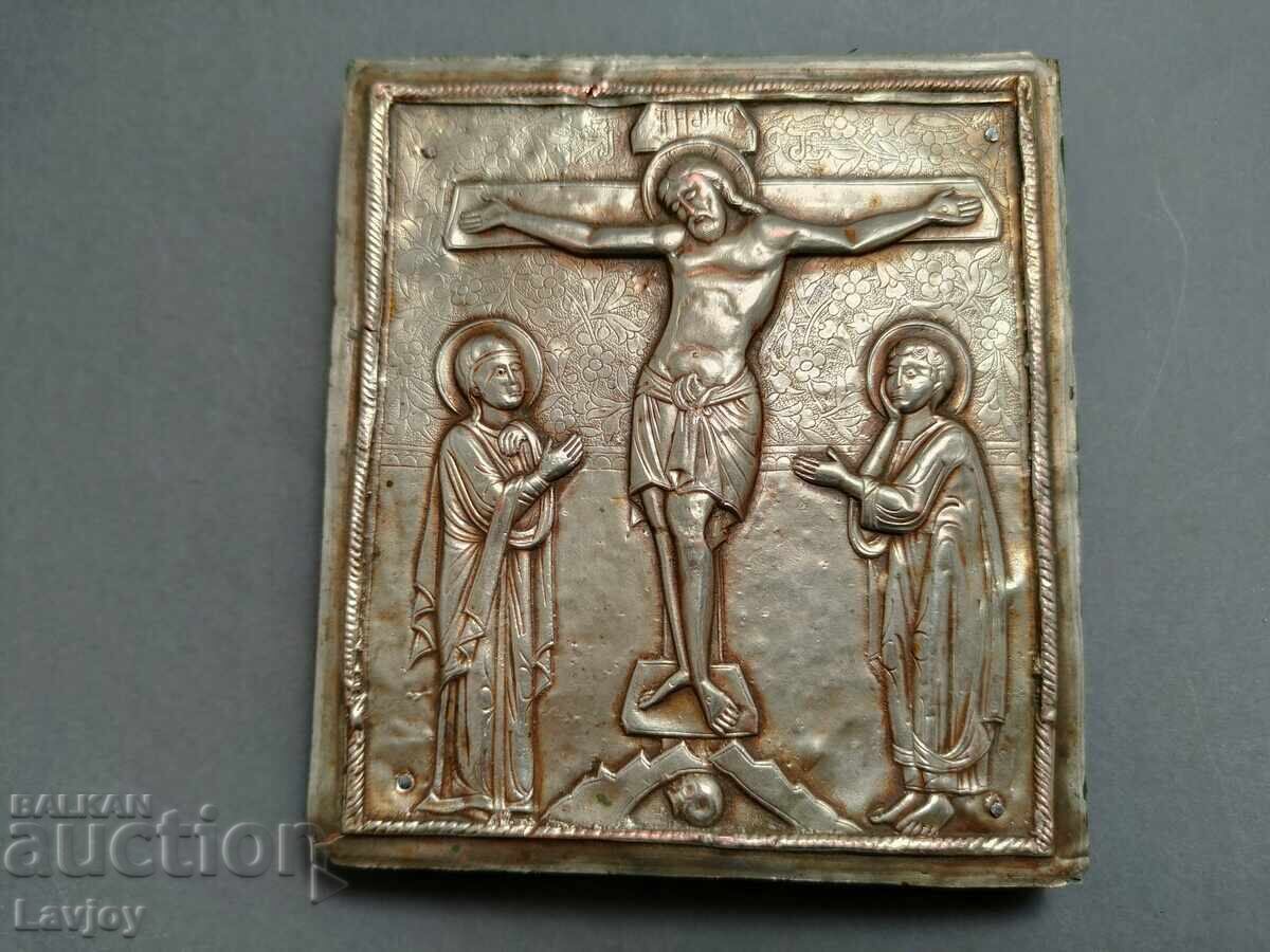 Стара Икона посребрен меден обков Б.З.Ц.от 0.01 цент - 6