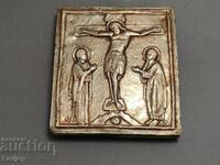 Παλιά εικόνα με επάργυρη χάλκινη επένδυση Β.Ζ.Τ. από 0.01 σεντ