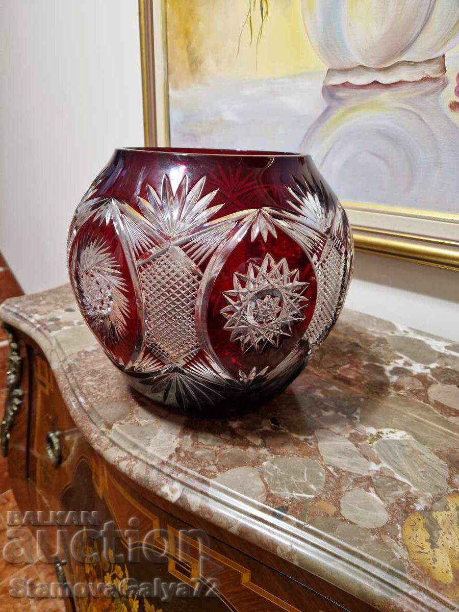 Unic bol uriaș XXL din cristal pentru bomboane Bohemia - 5