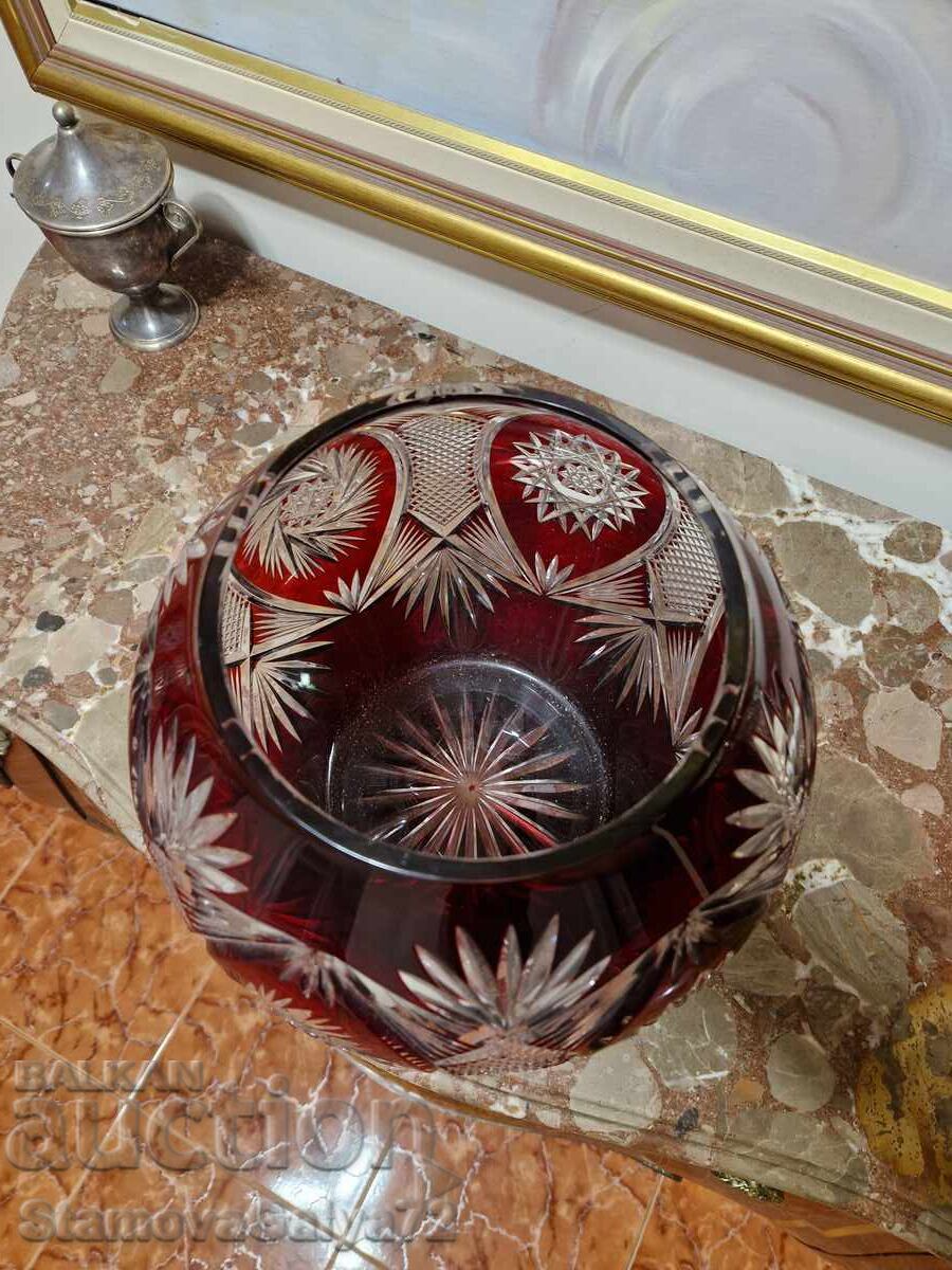 Unic bol uriaș XXL din cristal pentru bomboane Bohemia - 6