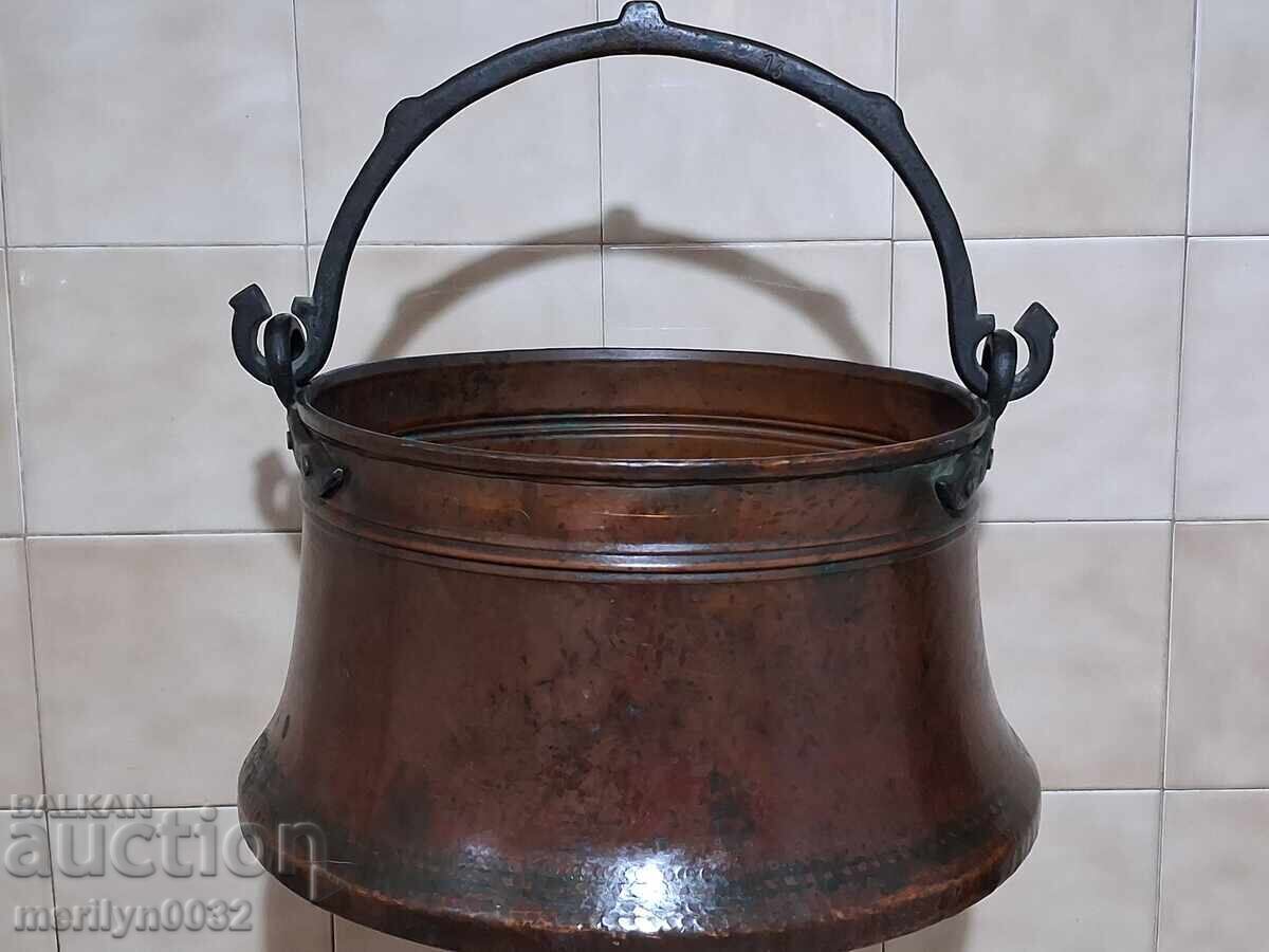 Cazan vechi, vas din cupru, căldare din aramă