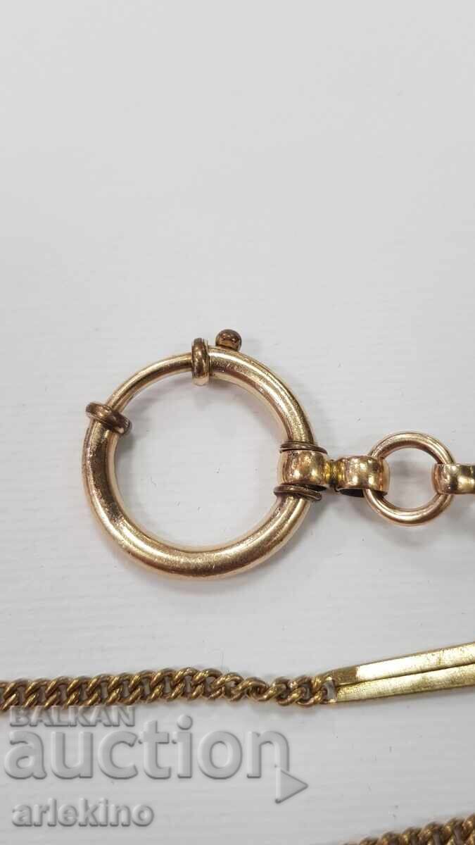 Chatelaine de colecție, lanț pentru ceas de buzunar cu placaj de aur! cu preț € 35.00 | 68.45 BGN