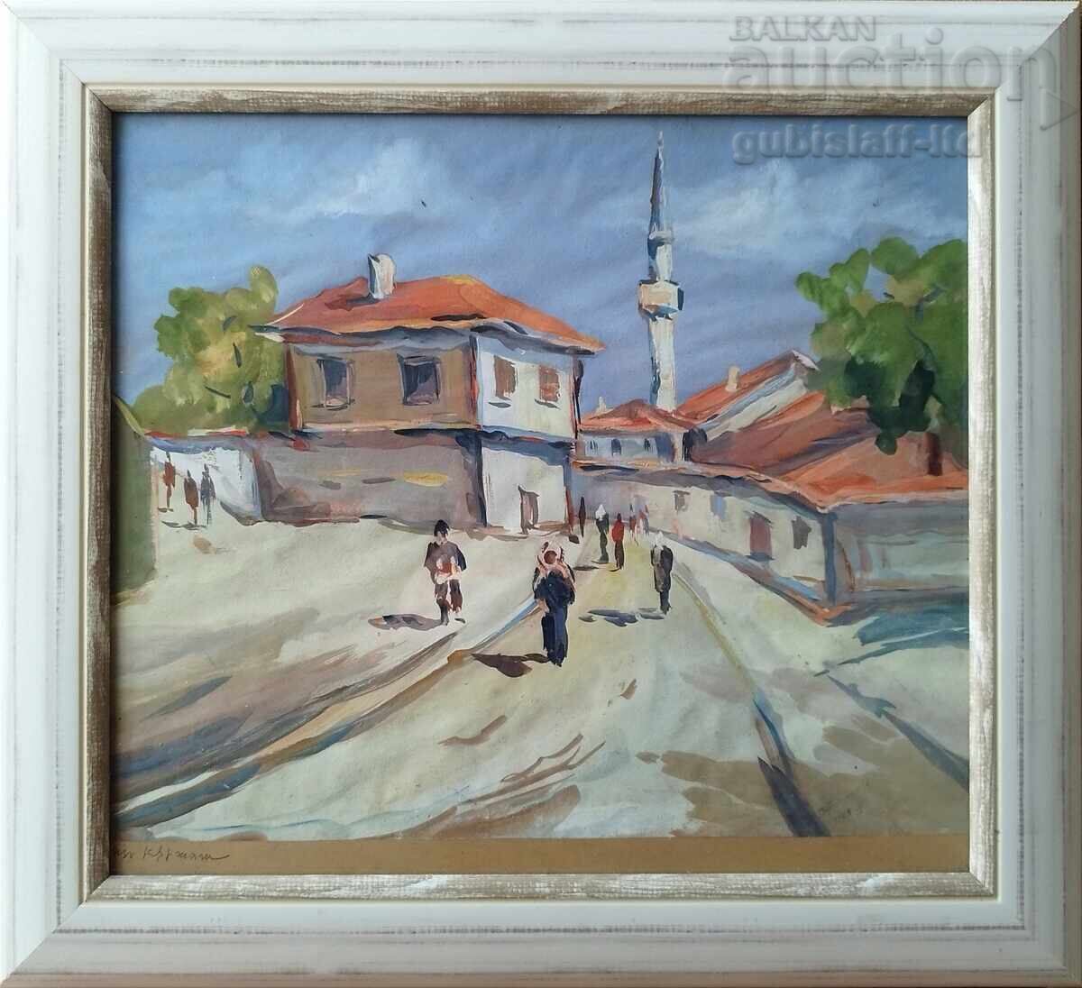 Πίνακας "Έξω από το Κάρτζαλι", Βούλγαρος συγγραφέας, 1942