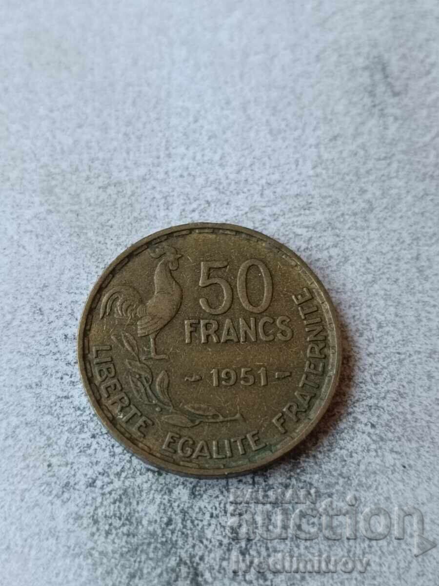 Franța 50 franci 1951