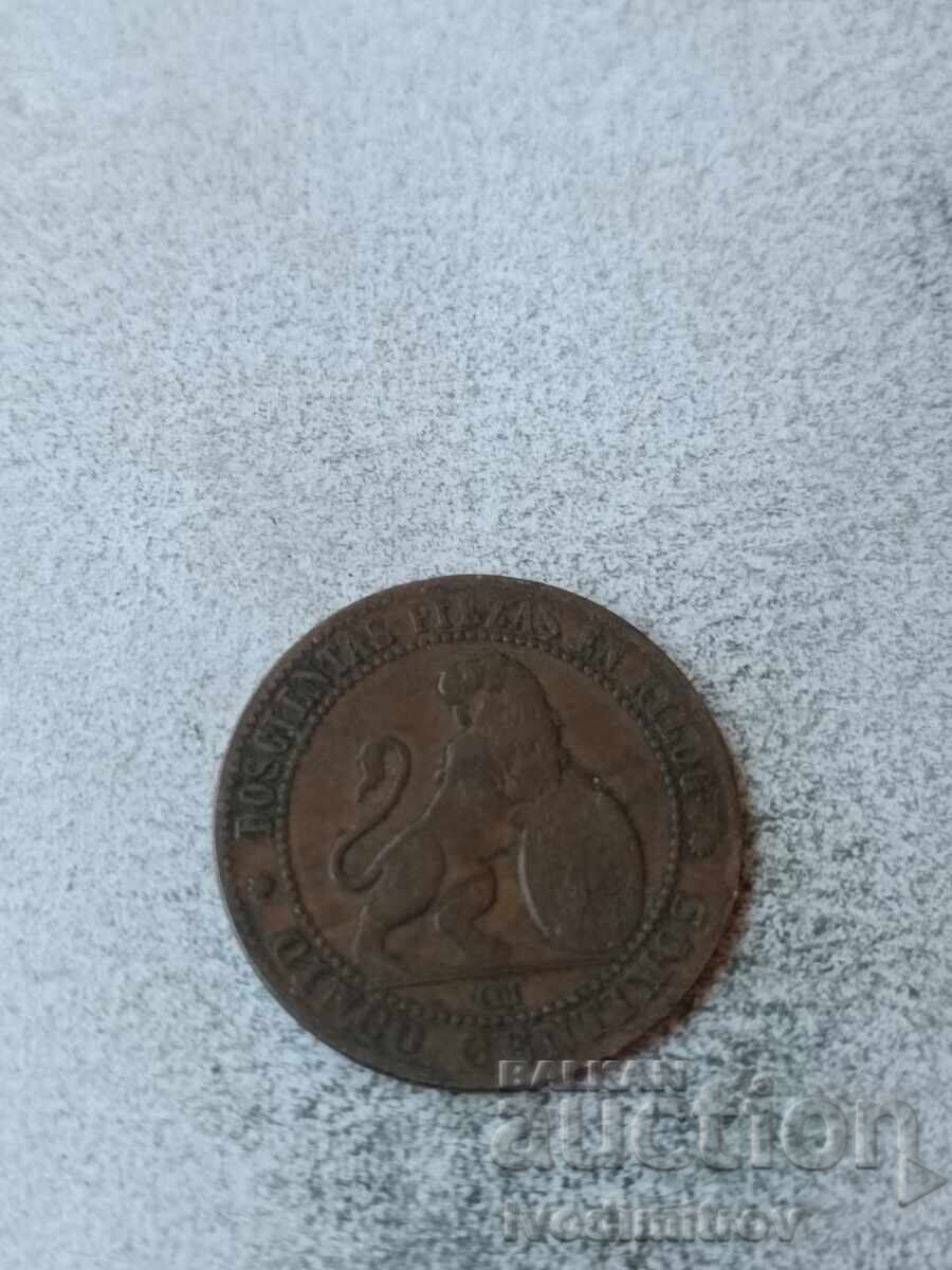 Spania 5 centimos 1870