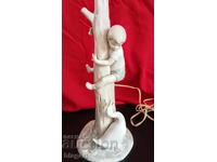 Lamp, figurine, porcelain-Spain