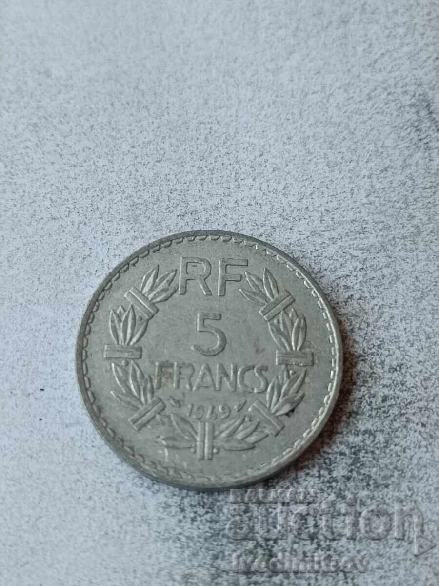 Franța 5 franci 1949