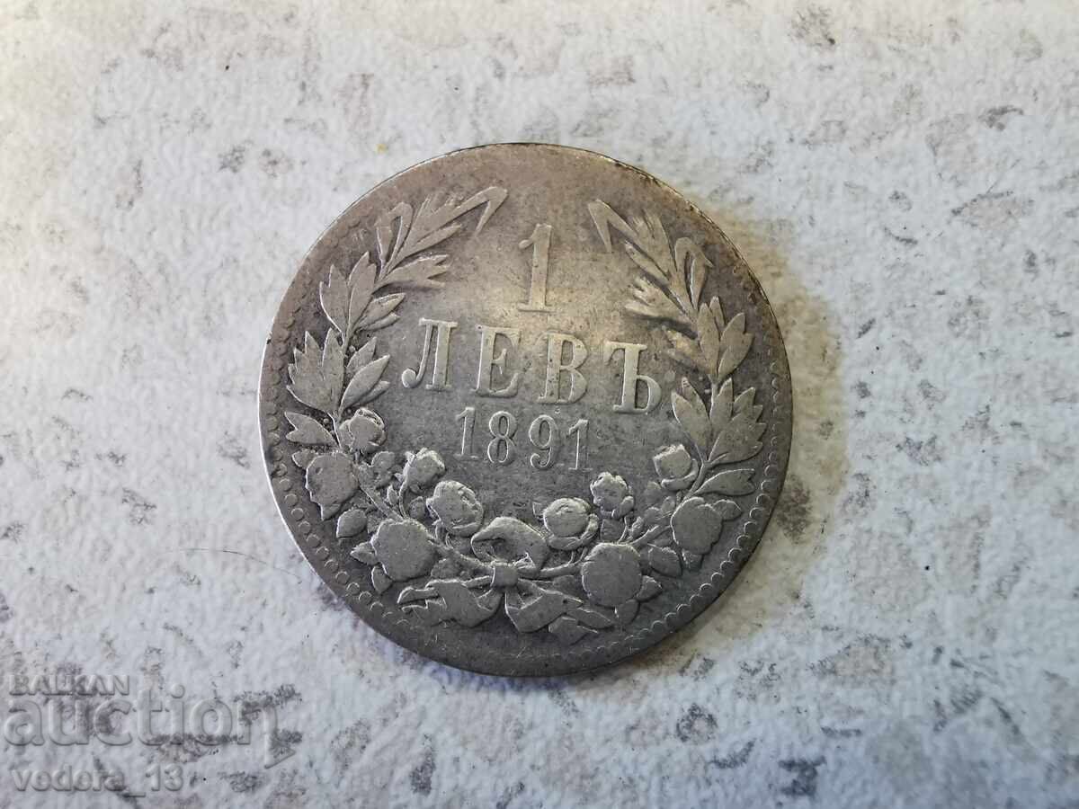 1 lev 1891 ARGINT