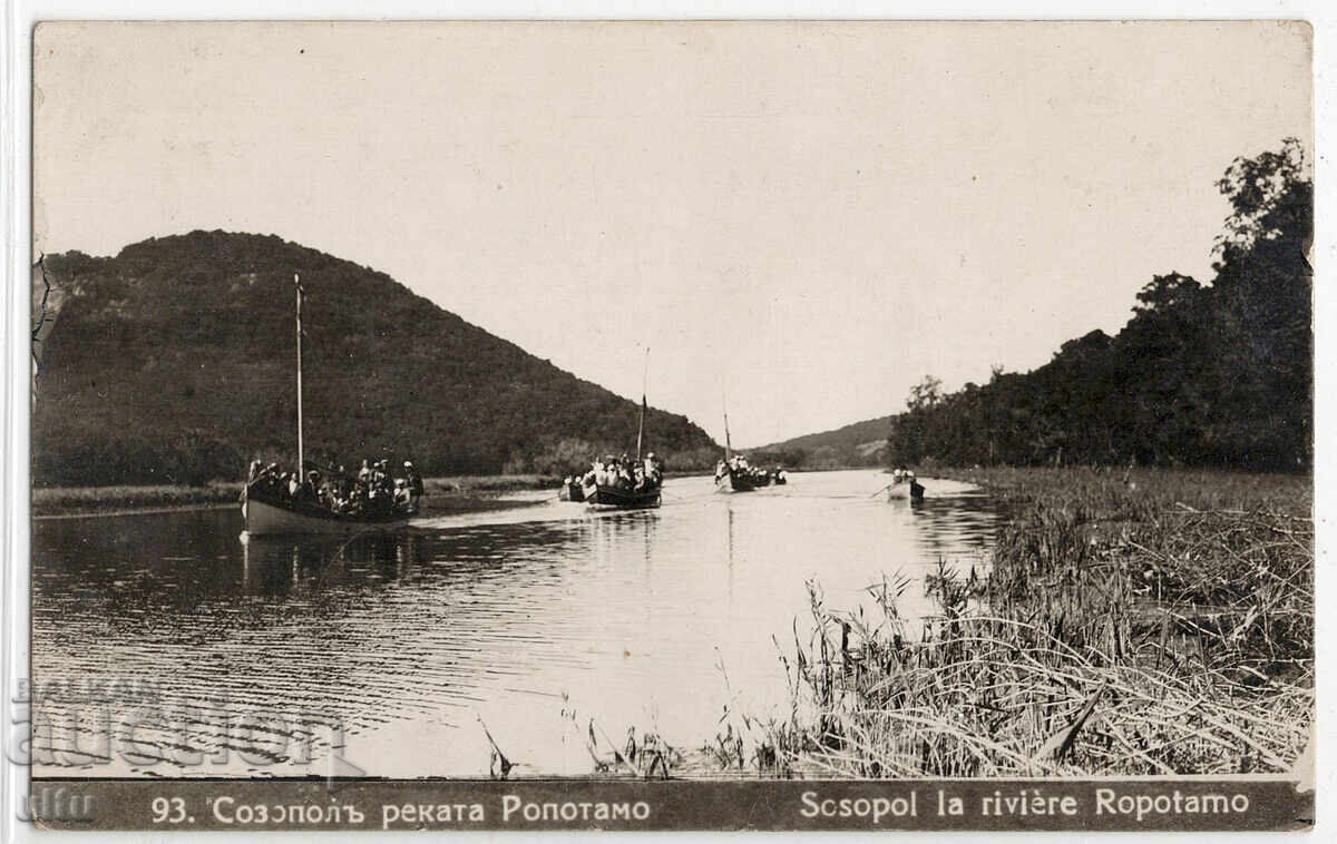 Bulgaria, Sozopol, Râul Ropotamo, circulat, 1929