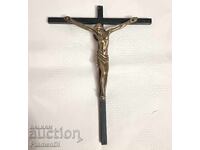 Antique bronze crucifix - Old artisanal craftsmanship