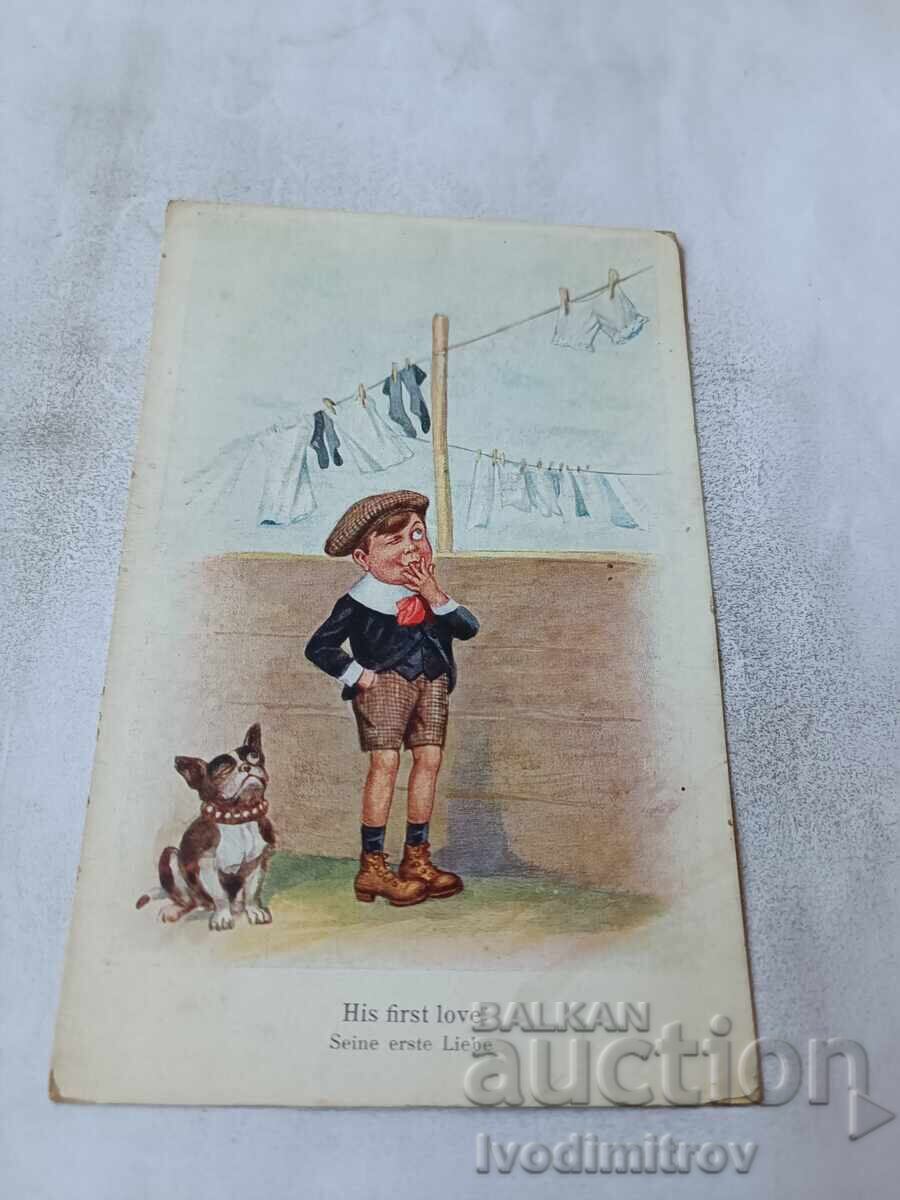 Carte poștală His First Love 1917 Comisia de Cenzură