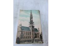 Carte poștală Bruselles Hotel de Ville 1912