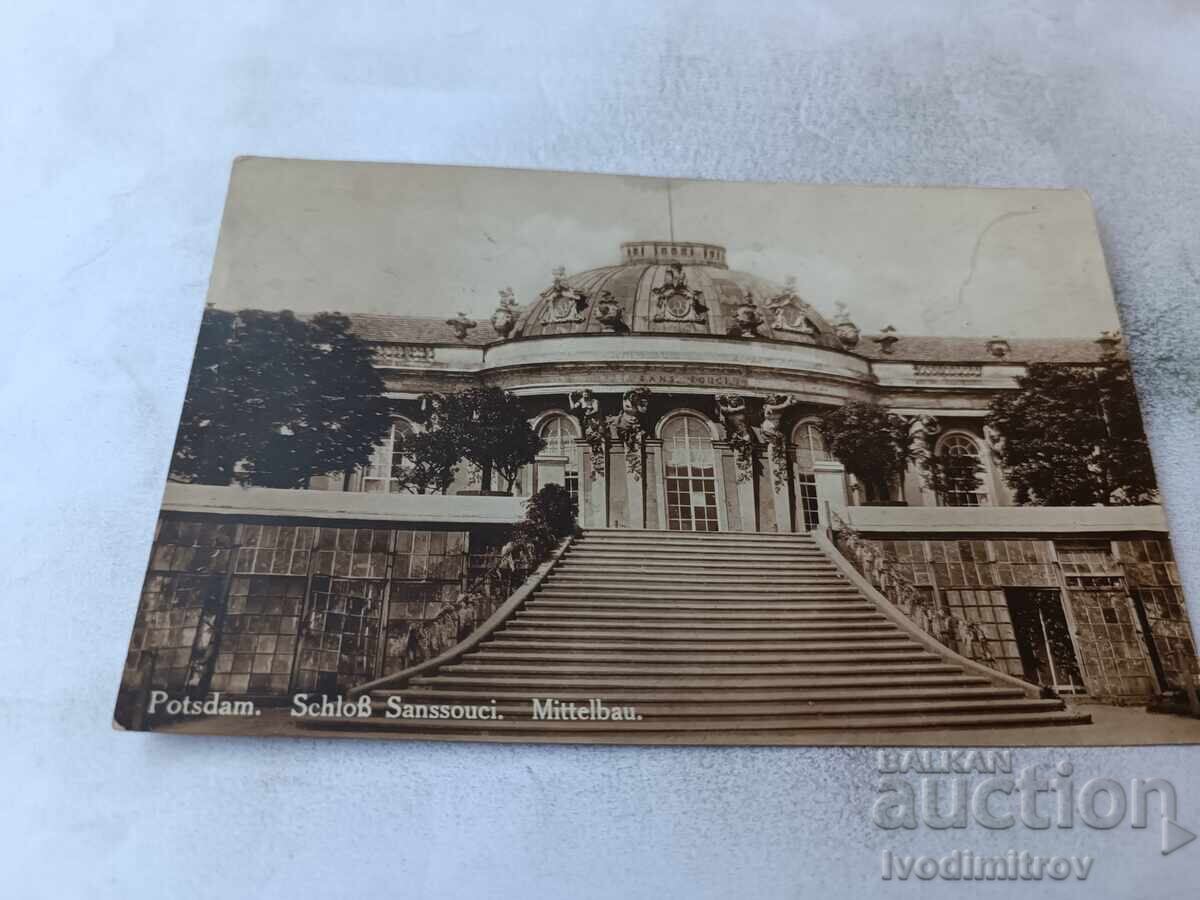 Пощенска картичка Potsdam Schlos Sanssouci 1927