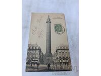 Carte poștală Paris Colonne Vendôme 1907