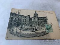 Carte poștală Palermo La Gran Fontana în Piazza Pretoria 1907