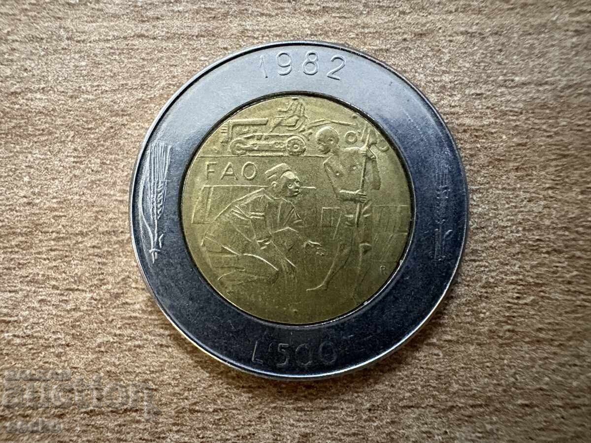 San Marino - 500 de lire (1982) - Realizări sociale San Marino - 500 de lire (1982) - Realizări sociale