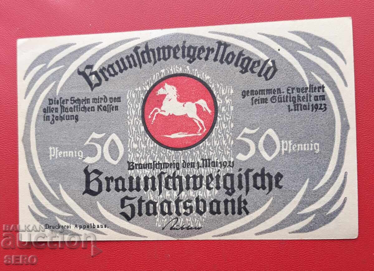 Banknote-Germany-Braunschweig-50 pfennig 1921 with price € 1.00 | 1.96 BGN