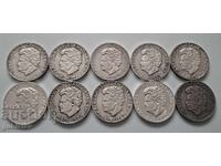 Ασημένια νομίσματα 5 lv. 1974, Αλ. Σταμπολιίσκι, 10 τμχ