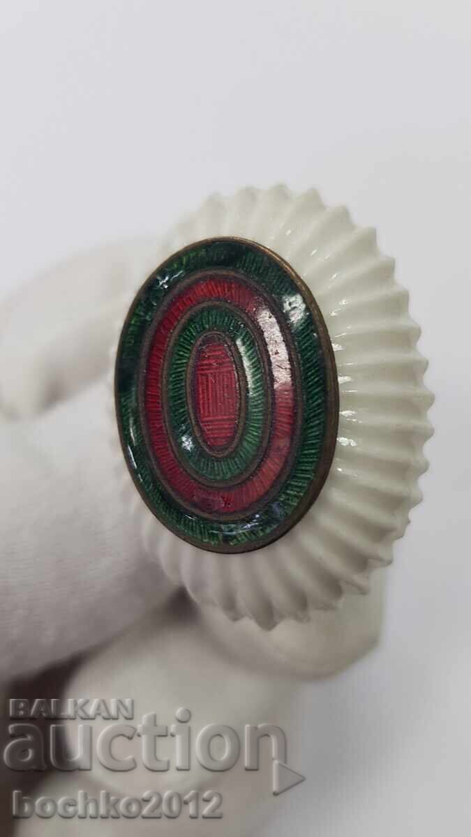 Ранна Българска Царска Офицерска Кокарда - цар Борис III - 5