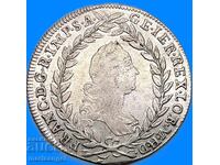 Austria 20 kreuzer 1755 W - Vienna Franz Stephan silver