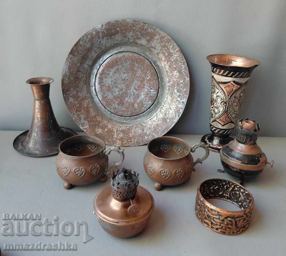 Лот стари медни предмети